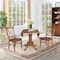 International Concepts Round 42 in Dual Drop Leaf Table, 2 X-Back Chairs, Distressed Oak, 42 in W, 42 in L, 29.5 in H K42-42DP-C613P - alternate 5